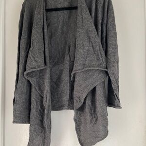 EILEEN FISHER XL 100% ROYAL ALPACA OPEN DRAPED CARDIGAN